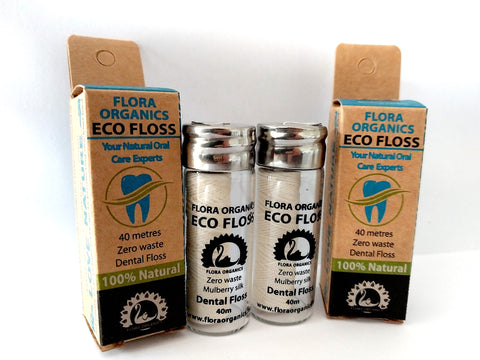Eco Dental Floss - SILK - TWO Cannisters with floss