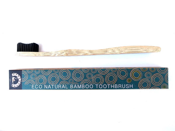 Bamboo Toothbrush - Single with Black Colour Bristles