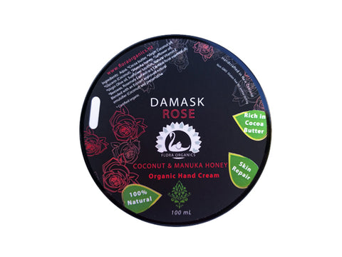Cocoa Butter, Coconut Oil & Manuka Honey Hand Cream - Damask Rose & Neroli - 100 mL